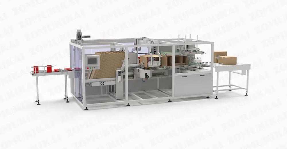 ZC-SL300 Full Servo Side-Load-Kartonverpackungsmaschine schiebt Produkte automatisch in Wellpappkartons