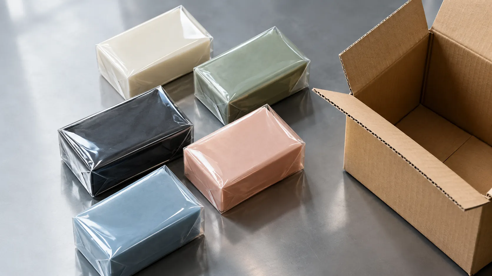 Hochgeschwindigkeits-3D-Transparentfolien-Umhüllungsanlage und integrierte Kartonverpackungslinie für feste Produkte.